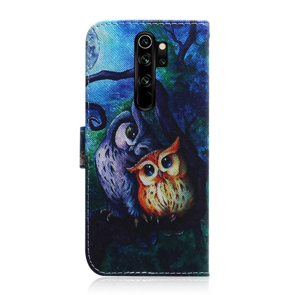 Xiaomi Redmi Note 8 Pro Painting Pattern Coloured Drawing Horizontal Flip Leather Case with Holder & Card Slots & Wallet(Oil Painting Owl)