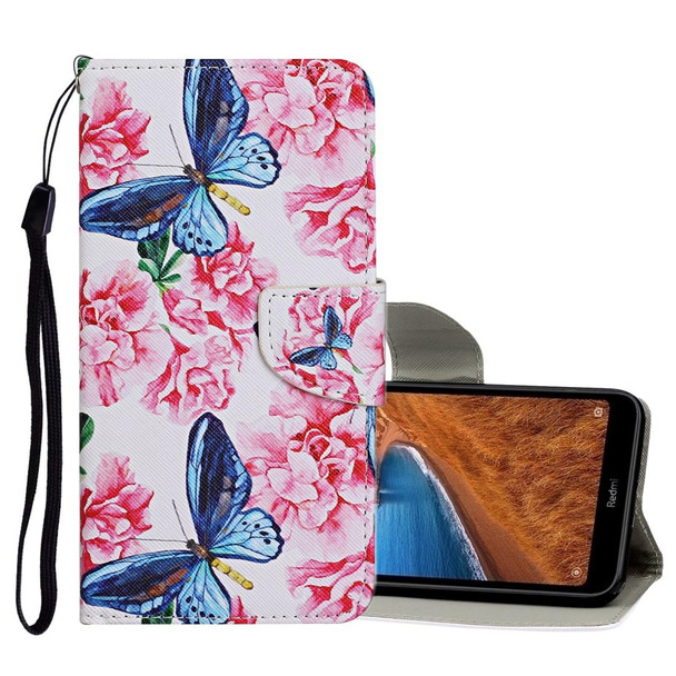 Xiaomi Redmi Note 9 Pro Colored Drawing Pattern Horizontal Flip Leather Case with Holder & Card Slots & Wallet(Dragonfly Flower)