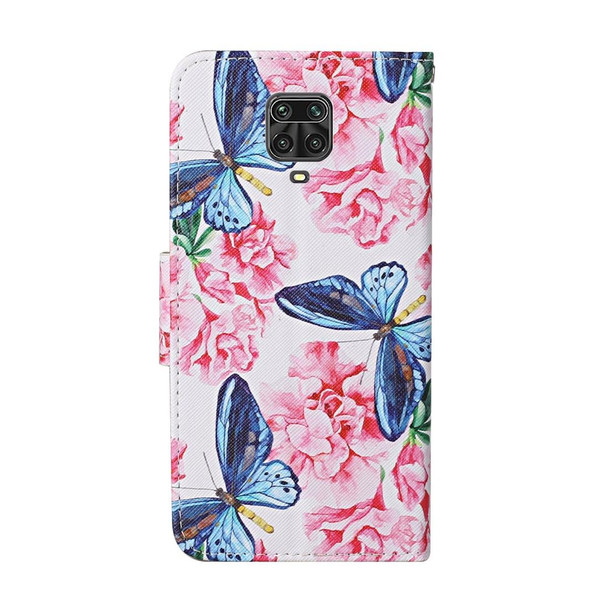 Xiaomi Redmi Note 9 Pro Colored Drawing Pattern Horizontal Flip Leather Case with Holder & Card Slots & Wallet(Dragonfly Flower)