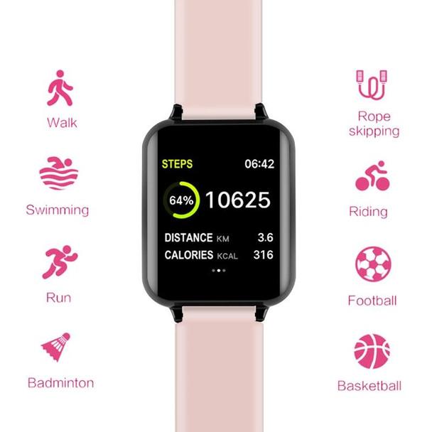 B57 1.3 inch IPS Color Screen Smart Watch IP67 Waterproof,Support Message Reminder / Heart Rate Monitor / Sedentary Reminder / Blood Pressure Monitoring/ Sleeping Monitoring(Pink)