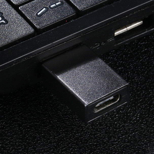USB 3.0 Male to Type-C / USB-C Female Aluminium Alloy Adapter (Black)