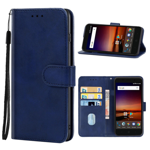 Leather Phone Case - ZTE Tempo X / Vantage Z839 / N9137(Blue)