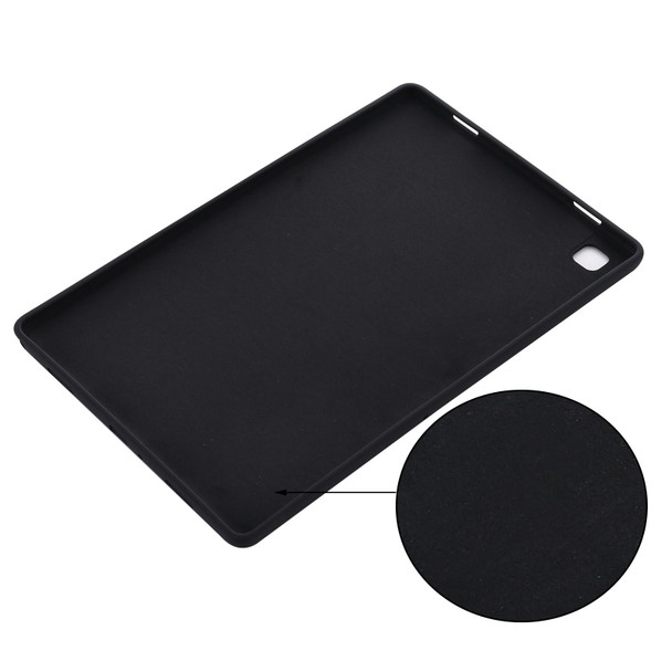 Samsung Galaxy Tab A7 2020 Solid Color Liquid Silicone Shockpoof Tablet Case(Black)