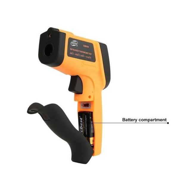 Infrared Thermometer, Temperature Range: -50 - 900 Degrees Celsius(Yellow)