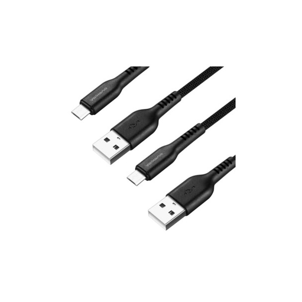 Volkano Weave Series Micro USB 4-Cable Pack - Black