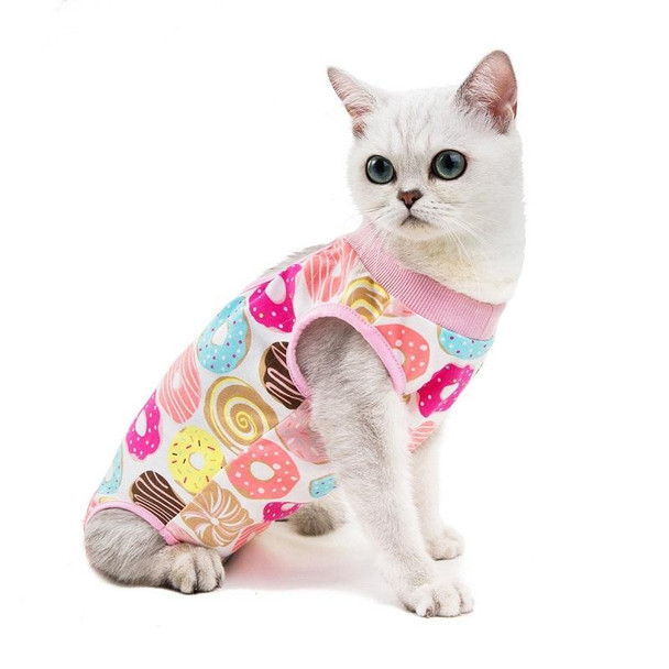 Female Cat Breathable And Anti-Licking Sterilization Clothing, Size: S(Donut)