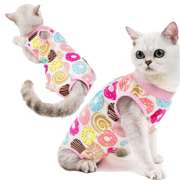 Female Cat Breathable And Anti-Licking Sterilization Clothing, Size: S(Donut)