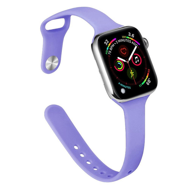 Slimming Silicone Watch Band - Apple Watch Series 7 45mm / 6&SE&5&4 44mm / 3&2&1 42mm(Lilac)