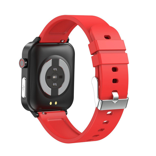 E86 1.7 inch TFT Color Screen IP68 Waterproof Smart Watch, Support Blood Oxygen Monitoring / Body Temperature Monitoring / AI Medical Diagnosis, Style: TPU Strap(Red)