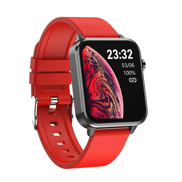 E86 1.7 inch TFT Color Screen IP68 Waterproof Smart Watch, Support Blood Oxygen Monitoring / Body Temperature Monitoring / AI Medical Diagnosis, Style: TPU Strap(Red)