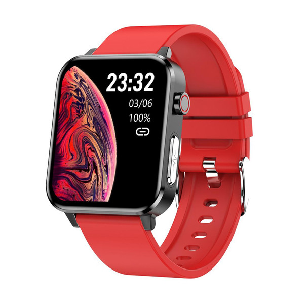 E86 1.7 inch TFT Color Screen IP68 Waterproof Smart Watch, Support Blood Oxygen Monitoring / Body Temperature Monitoring / AI Medical Diagnosis, Style: TPU Strap(Red)