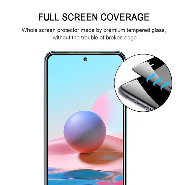 Xiaomi Redmi Note 10 25 PCS Full Glue Full Cover Screen Protector Tempered Glass Film