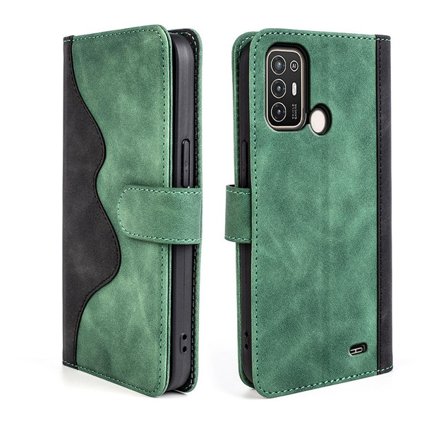 ZTE Blade A52 Stitching Horizontal Flip Leather Phone Case(Green)