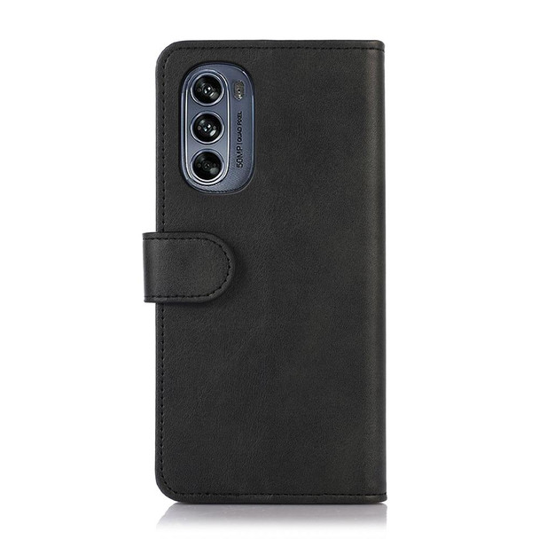 Motorola Moto G62 5G Cow Texture Leather Phone Case(Black)