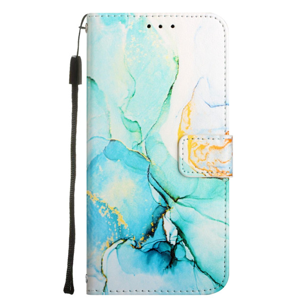 Infinix Hot 11S NFC X6812B PT003 Marble Pattern Flip Leather Phone Case(Green LS003)