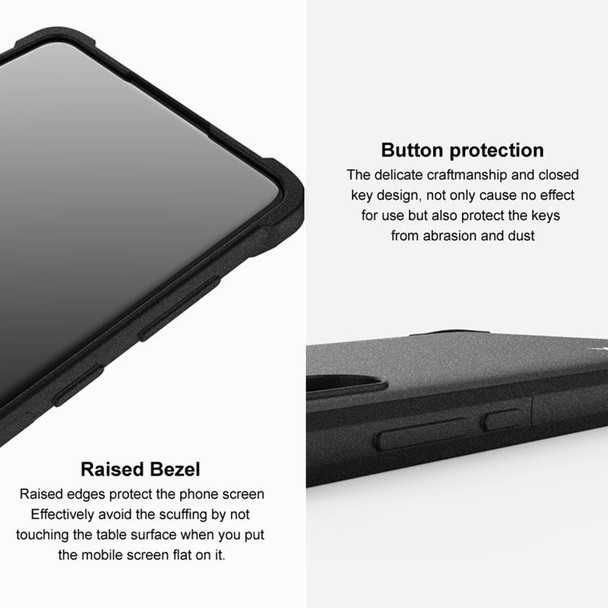 Sony Xperia 1 IV IMAK All-inclusive Shockproof Airbag TPU Case with Screen Protector(Matte Black)