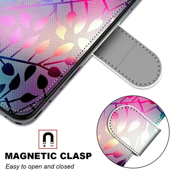 Coloured Drawing Cross Texture Horizontal Flip PU Leatherette Case with Holder & Card Slots & Wallet & Lanyard - iPhone 12 Pro Max(Translucent Glass)