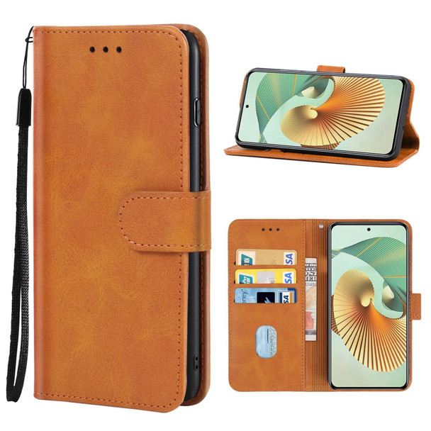 Leather Phone Case - ZTE Axon 30 Pro 5G(Brown)