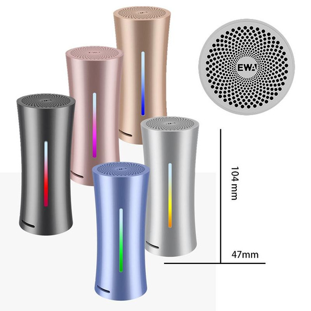 EWA A115 Portable Metal Bluetooth Speaker 105H Power Hifi Stereo Outdoor Subwoofer(Silver)