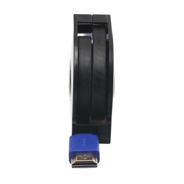 1m HDMI 1.4 (1080P) Gold Plated Connectors HDMI Male to HDMI Male Retractable Flat Cable(Black)