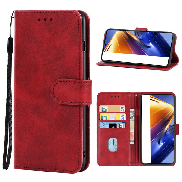 Leather Phone Case - Xiaomi Poco F4 GT(Red)