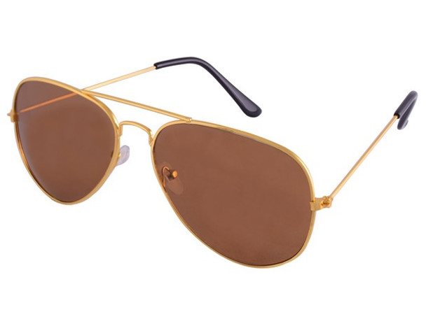 Pilot UV400 Sunglasses Gold-Brown