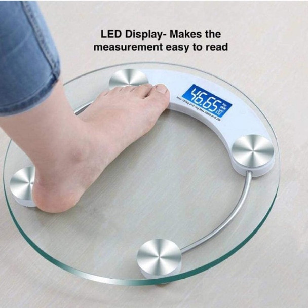 Digital Glass Bathroom Scale with LCD Display