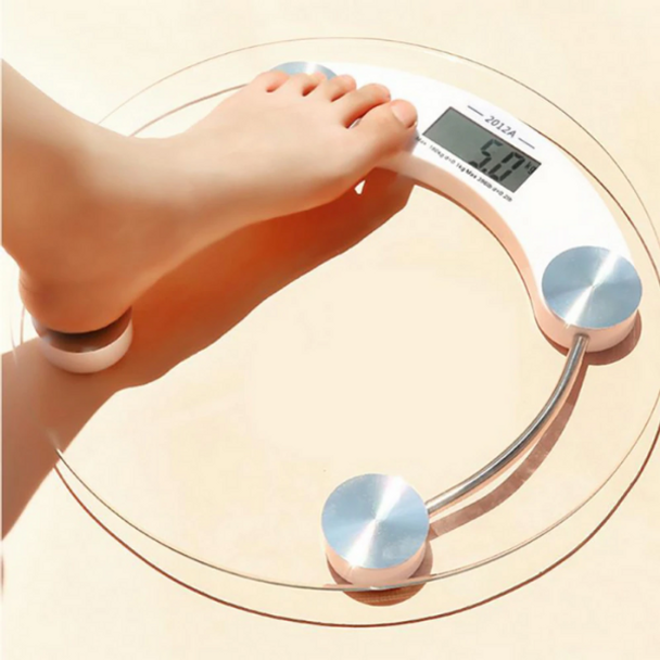 Digital Glass Bathroom Scale with LCD Display