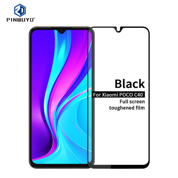 Xiaomi Poco C40 PINWUYO 9H 2.5D Full Screen Tempered Glass Film(Black)