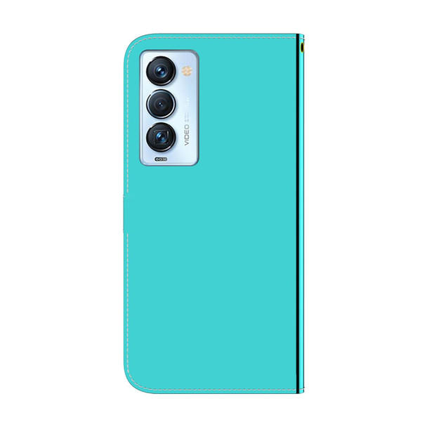 Tecno Camon 18 Premier Imitated Mirror Surface Horizontal Flip Leather Phone Case(Mint Green)