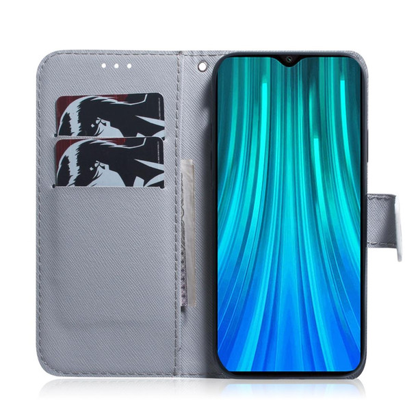 Xiaomi Redmi Note 8 Pro Painting Pattern Coloured Drawing Horizontal Flip Leather Case with Holder & Card Slots & Wallet(Apricot Flower)