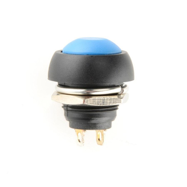 10 PCS Small Waterproof Self-Reset Button Switch(Blue)