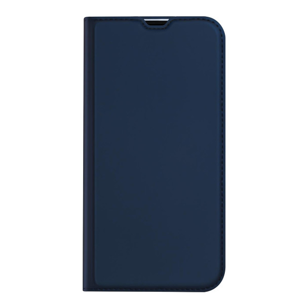 DUX DUCIS Skin Pro Series Shockproof Horizontal Flip Leatherette Phone Case - iPhone 14 Pro(Dark Blue)