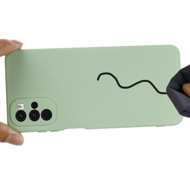 Motorola Moto G22 Pure Color Liquid Silicone Shockproof Full Coverage Phone Case(Green)