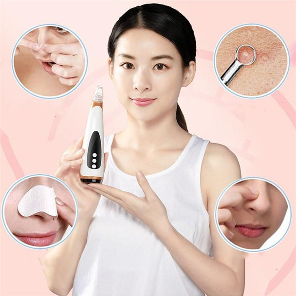 Electric Pore Cleaning Instrument Hot Compress To Export Acne Removing Blackhead Beauty Instrument(Rose Gold)