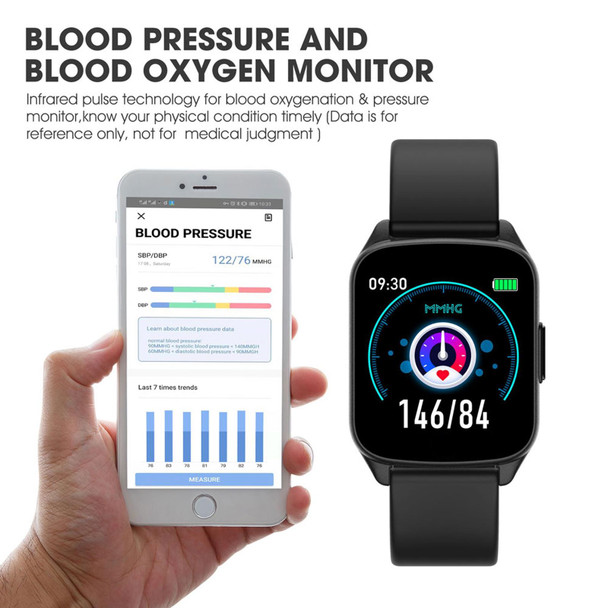Lokmat KW17 1.3 inch TFT Screen IP68 Waterproof Smart Watch, Support Sleep Monitor / Heart Rate Monitor / Blood Pressure Monitor(Black)