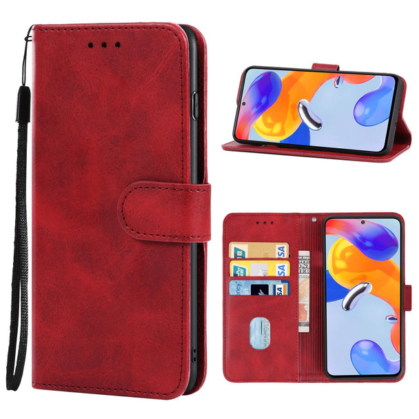 Xiaomi Redmi Note 11 Pro 5G / Redmi Note 11 Pro+ 5G Leather Phone Case(Red)