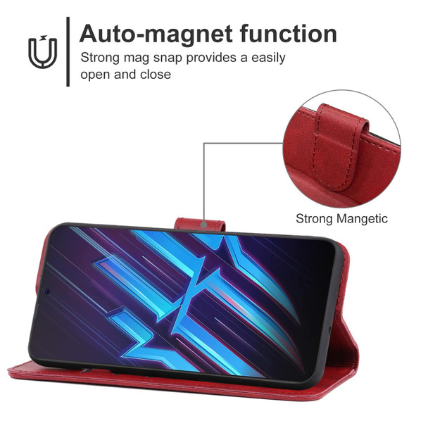 ZTE nubia Red Magic 6R Leather Phone Case(Red)