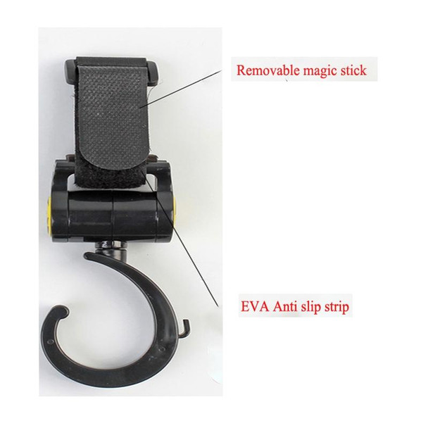 2 PCS/LOT Baby Stroller Accessories Hook Multifunction Baby Stroller Black Plastic Hook(Pink)