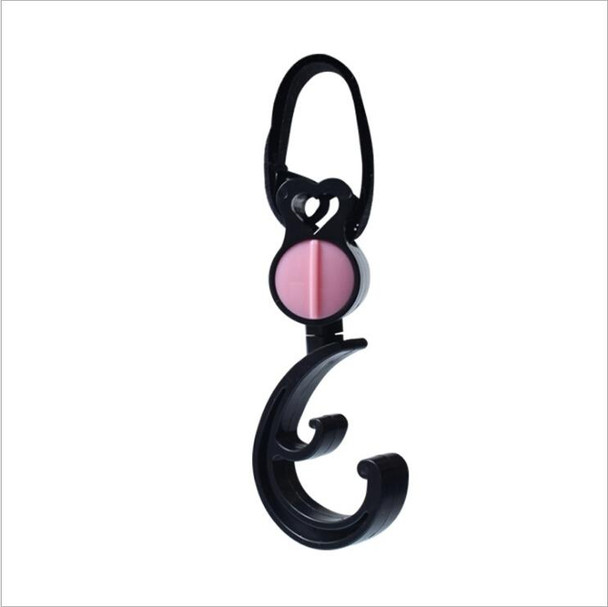 2 PCS/LOT Baby Stroller Accessories Hook Multifunction Baby Stroller Black Plastic Hook(Pink)