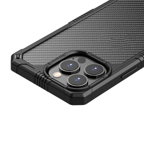 Carbon Fiber Shockproof Case - iPhone 12 Pro(Black)