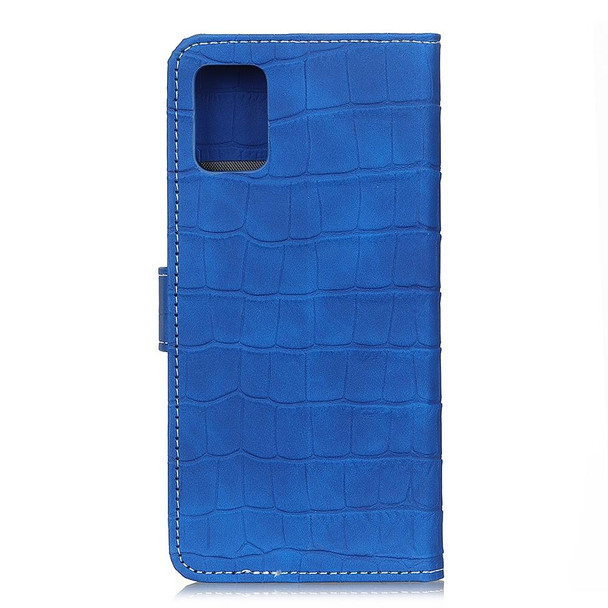 OPPO Reno5 Pro+ 5G / Find X3 Neo Crocodile Texture Horizontal Flip Leather Case with Holder & Wallet & Card Slots & Photo Frame(Blue)