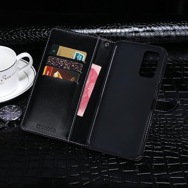 OPPO Reno5 5G idewei Crocodile Texture Horizontal Flip Leather Case with Holder & Card Slots & Wallet(Black)