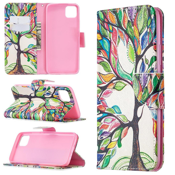 OPPO Realme C11 Colored Drawing Pattern Horizontal Flip Leather Case with Holder & Card Slots & Wallet(Tree of Life)