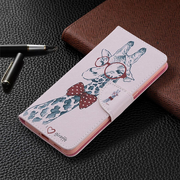 OPPO Reno4 5G Colored Drawing Pattern Horizontal Flip Leather Case with Holder & Card Slots & Wallet(Deer)