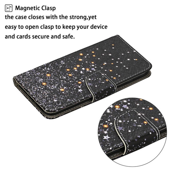 OPPO Realme 5 Colored Drawing Pattern Horizontal Flip Leather Case with Holder & Card Slots & Wallet(Starry Sky)