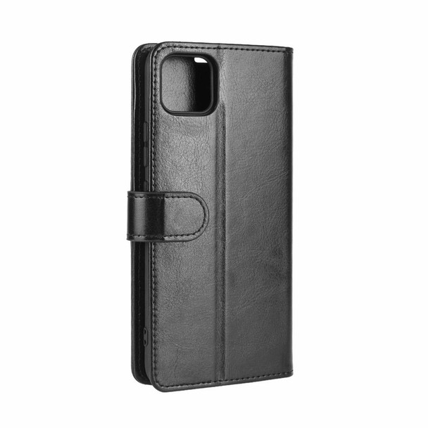 OPPO Realme C11 R64 Texture Single Horizontal Flip Protective Case with Holder & Card Slots & Wallet& Photo Frame(Black)