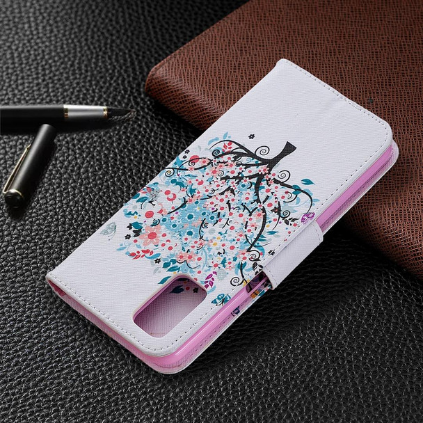 Oppo A72 / A52 / A92 Colored Drawing Pattern Horizontal Flip Leather Case with Holder & Card Slots & Wallet(Little Tree)