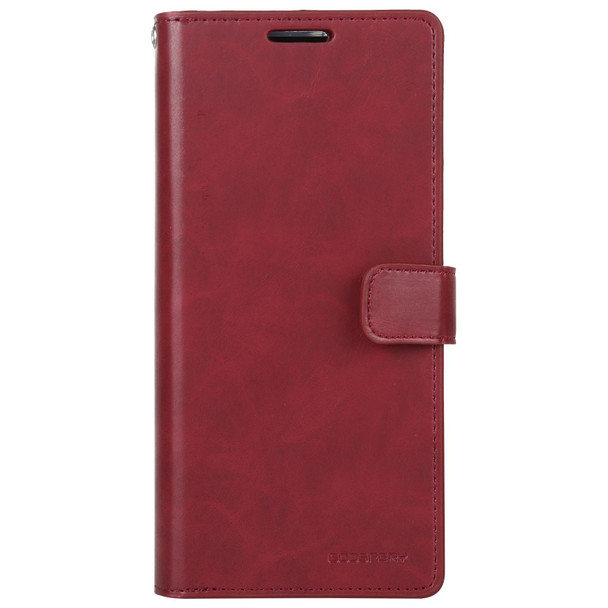 Samsung Galaxy S21 5G GOOSPERY Mansoor Series Crazy Horse Texture Horizontal Flip Leather Case With Bracket & Card Slot & Wallet (Wine Red)