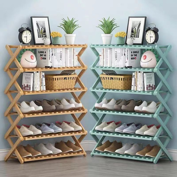 Folding Wooden Shoe Rack